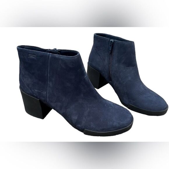 Camper | Lotta Ankle Boots Navy Nubuck Leather 37 - Picture 2 of 9